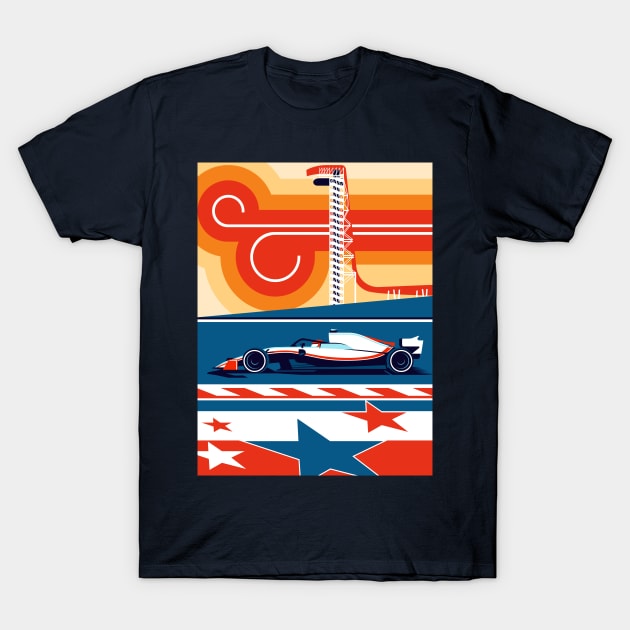 Formula Race Car in Austin T-Shirt by RaceCarsDriving